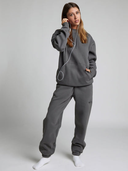 Cozy travel hoodie with airplane mode graphic