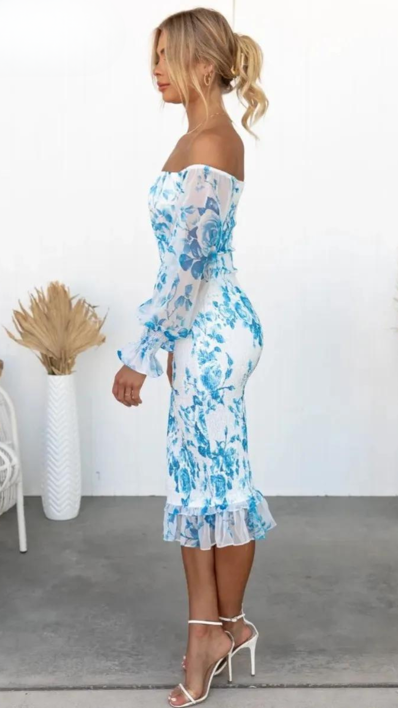 Damen Luxuriöses Midikleid