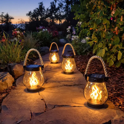 Solar-Gartenlaternen mit Flammen-Effekt -    Zorenza