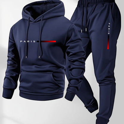 Varello Paris Set – hættetrøje og joggers sæt med print