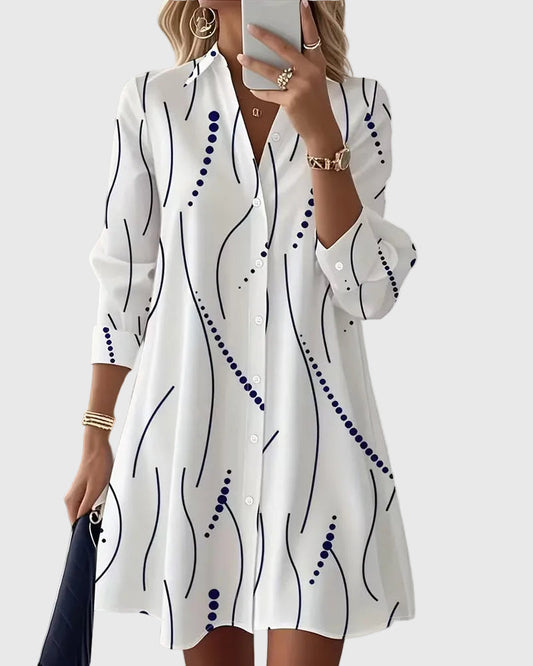 Hazel | Wavy Collar Dress Shirt