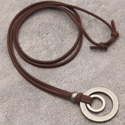 UnityRings – Unisex Halskette Mit Doppeltem Kreis-Anhänger