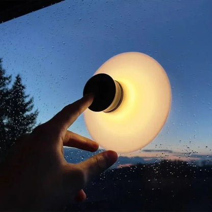 Rechargeable Suction Cup LED Lamp Portable Wireless Light | Touch Dimmable 2500K Warm Light | USB-C Fast Charging | Indoor Outdoor Use