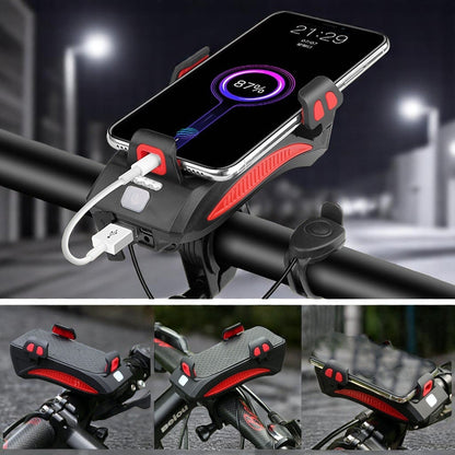 Fahrradlicht mit Handyhalterung & Powerbank | Fahrradbeleuchtung vorne | PowerRide