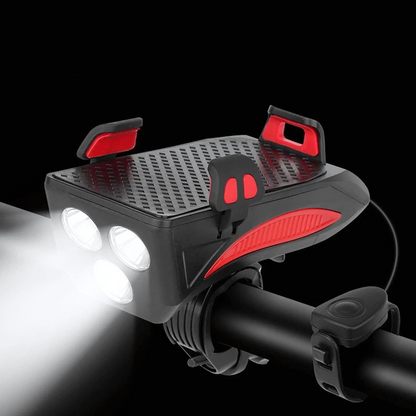Fahrradlicht mit Handyhalterung & Powerbank | Fahrradbeleuchtung vorne | PowerRide