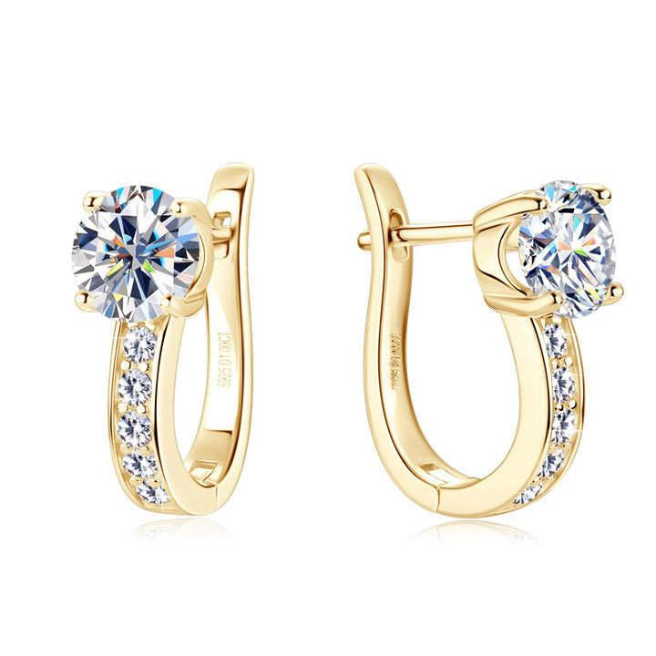 Divifa Channel Earrings in Gold-Plated stainless steel