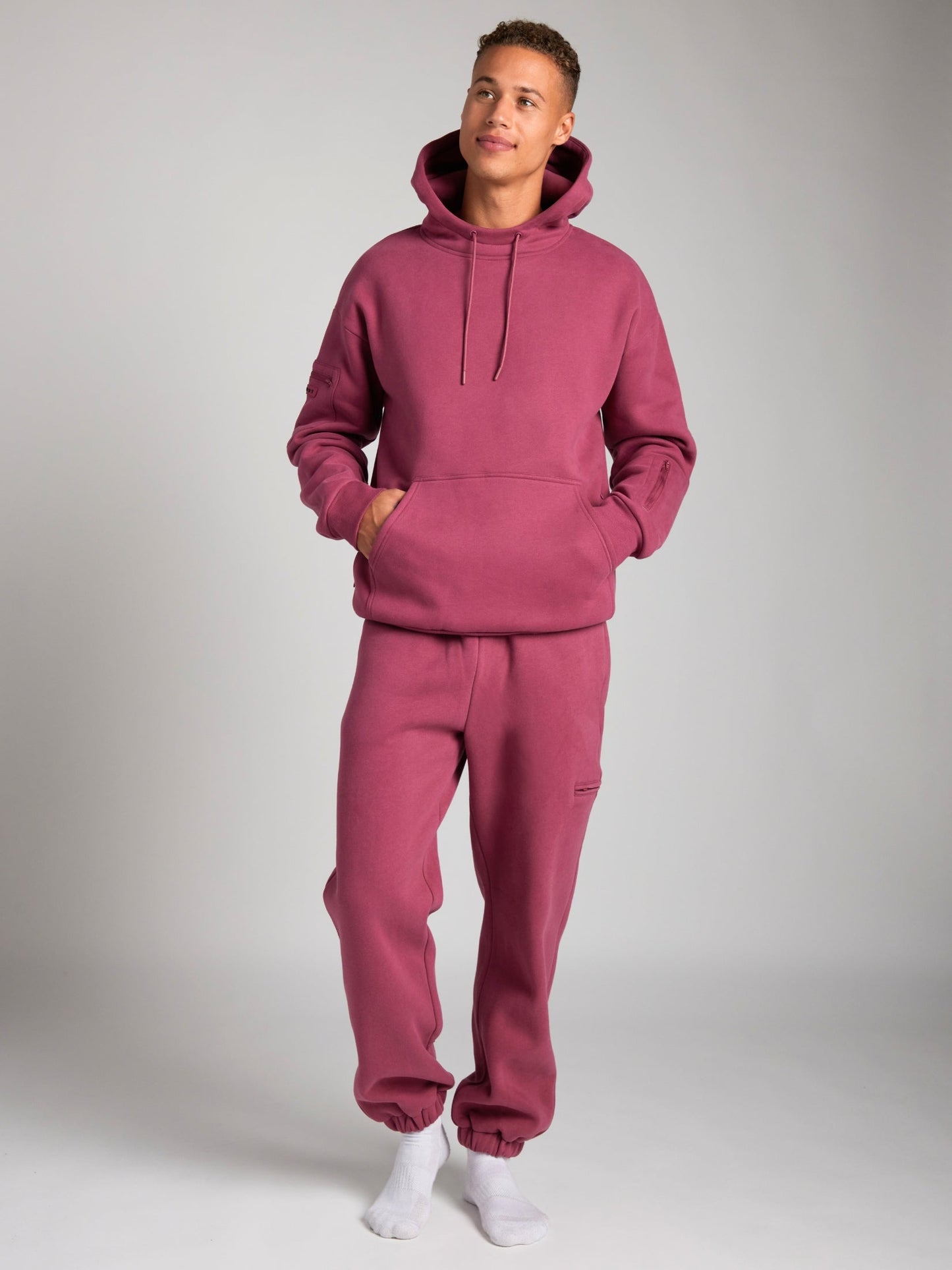 Cozy travel hoodie with airplane mode graphic