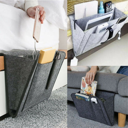 Hängende Aufbewahrungstasche aus Filz für Bett, Sofa und Schreibtisch