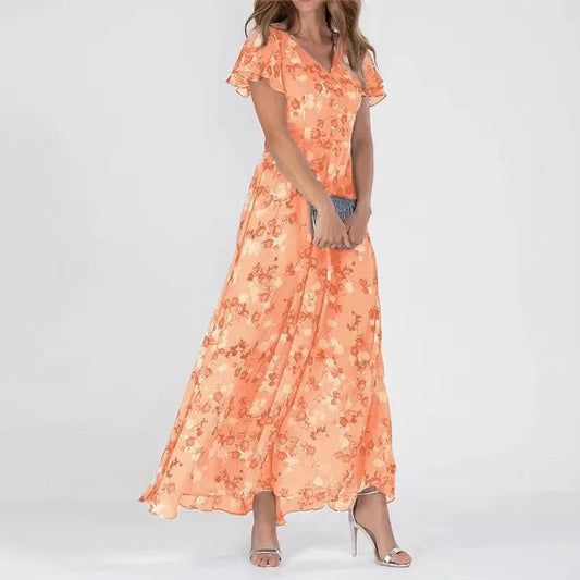 Elegantes Blumenkleid für Damen in Midi-Länge für besondere Anlässe