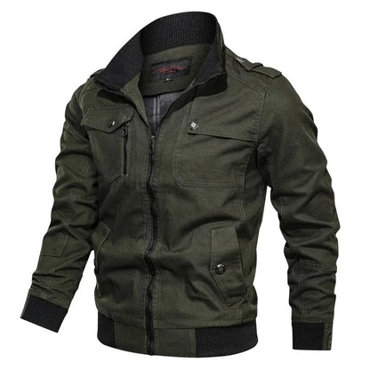 Herren Sommerjacke mit Kragen und Motorrad-Look – Vince