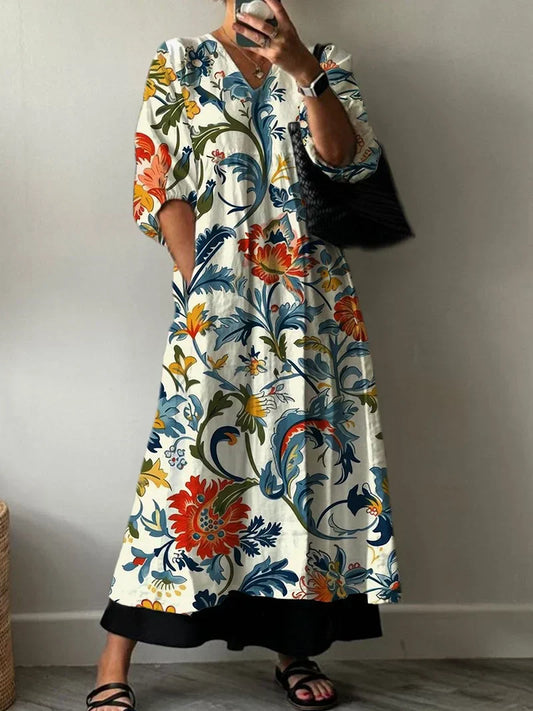Elegantna Haljina s Tiana Printom