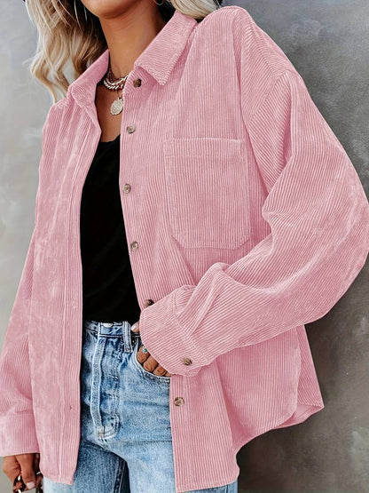 Dorelle | Corduroy shirt voor dames – Lange mouwen, relaxte pasvorm, zachte en veelzijdige casual top