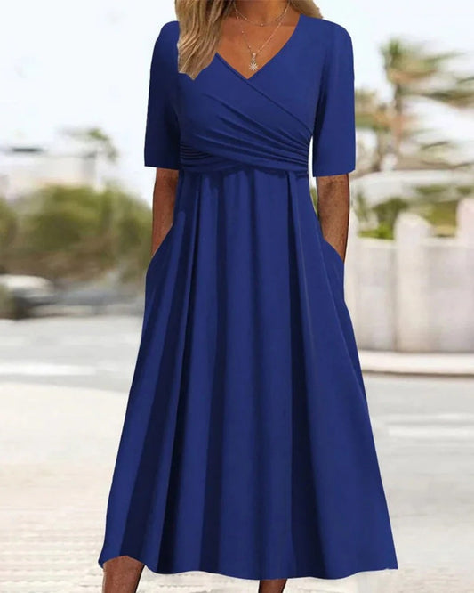 Festliches Wickel Abendkleid | Midi