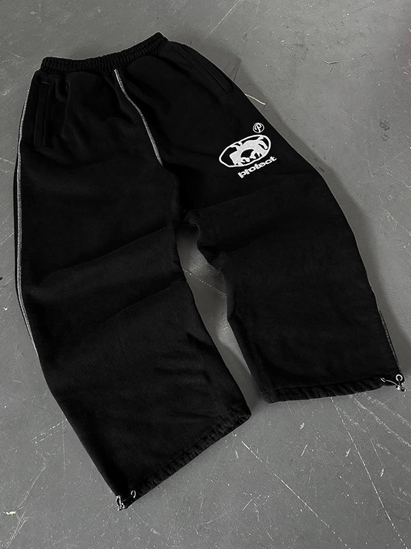 Darian – Vintage Print Sweatpants in Uni-Farbe für Herren