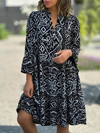 Kyara | Stilfuld Boho Print Tunika Kjole