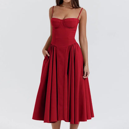 KorsetTraum | Ärmelloses Midi-Kleid mit Figurformender Passform