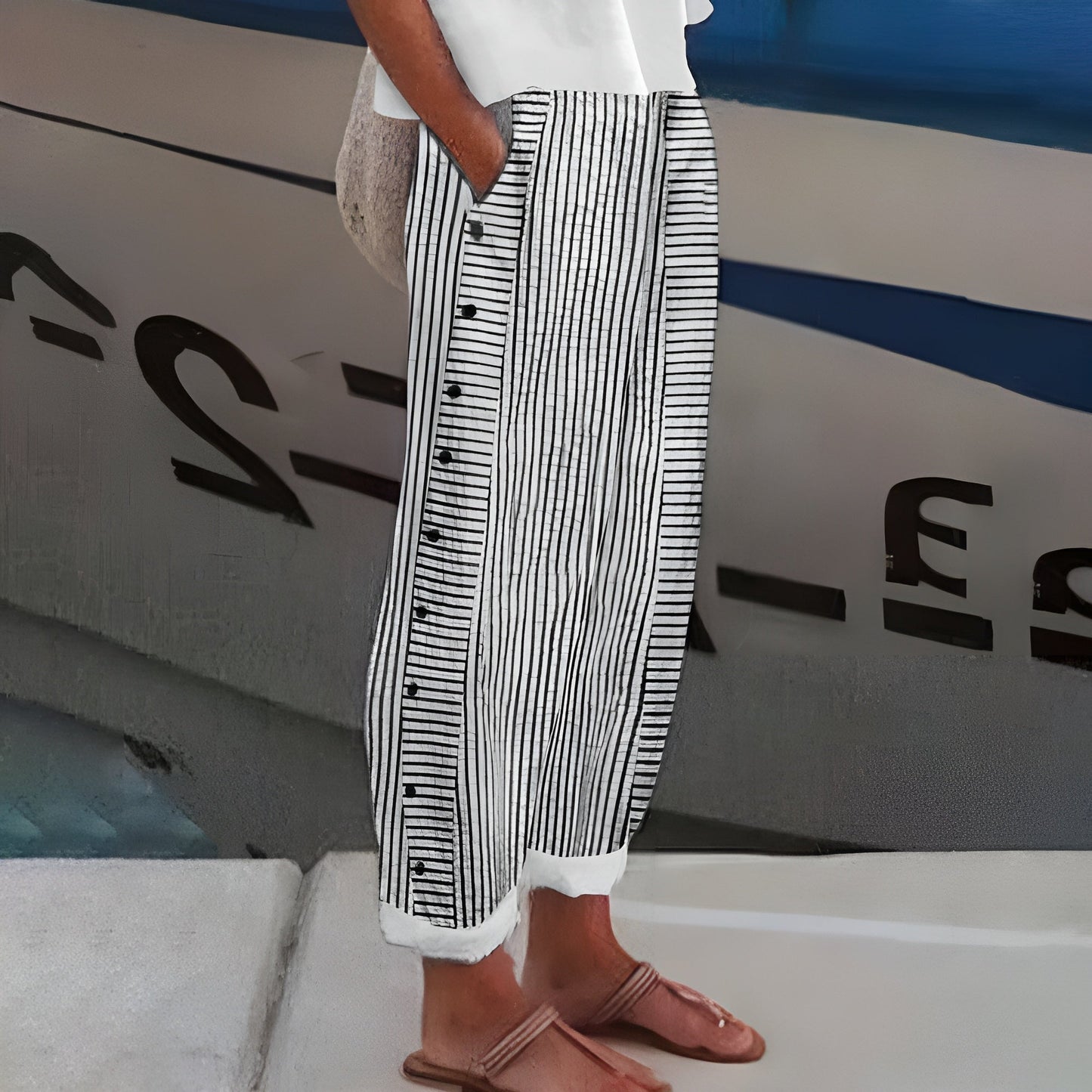 Dagny | Elegante Sommerbukser med Striber
