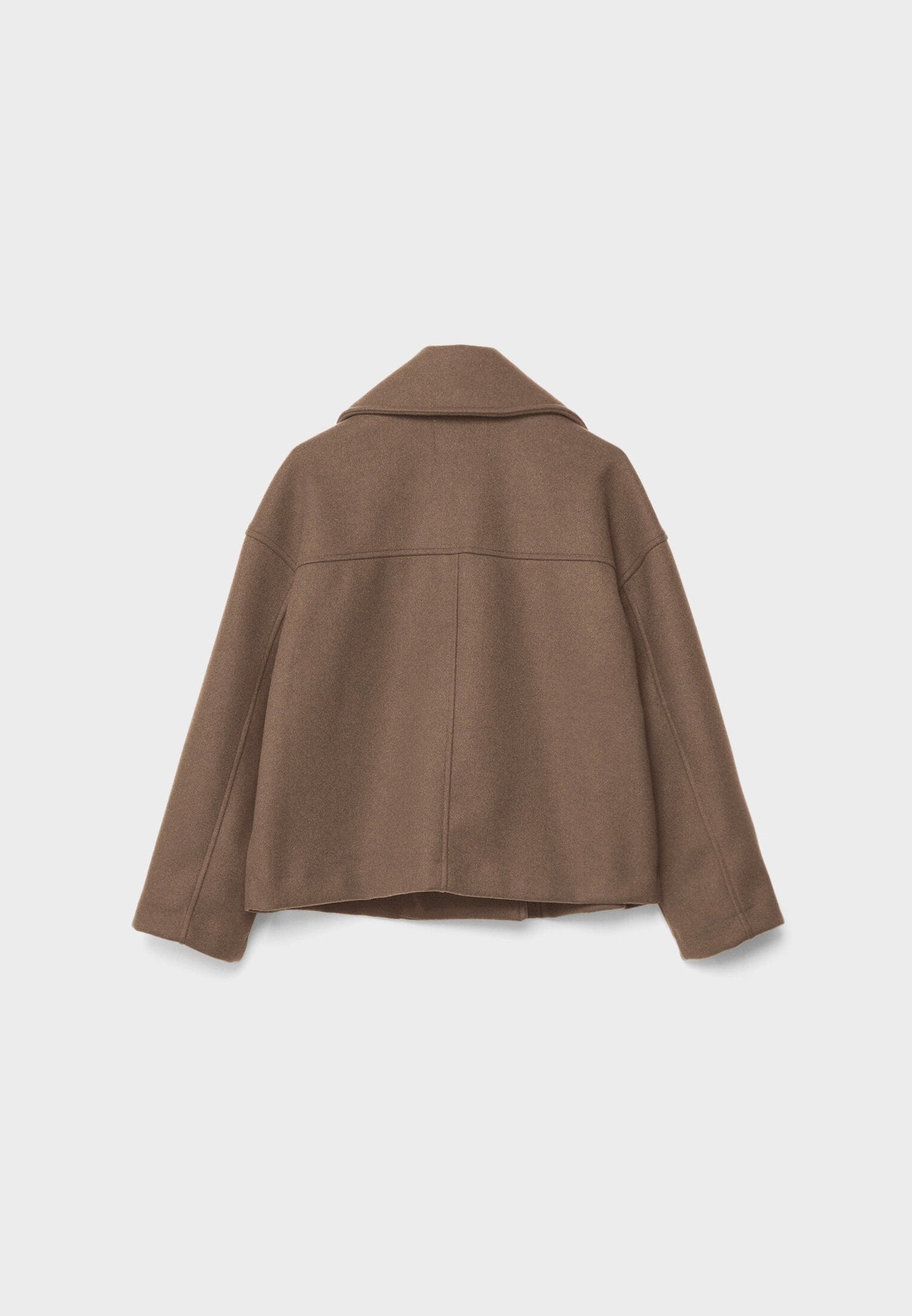 Manteau court pour femme avec double rangée de boutons et design intemporel