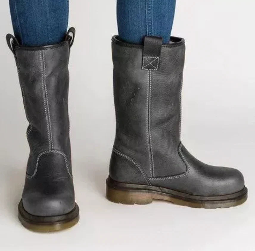 Women's Mid-Length Boots with Classic Toe Shape
