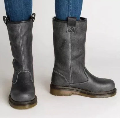 Women's Mid-Length Boots with Classic Toe Shape