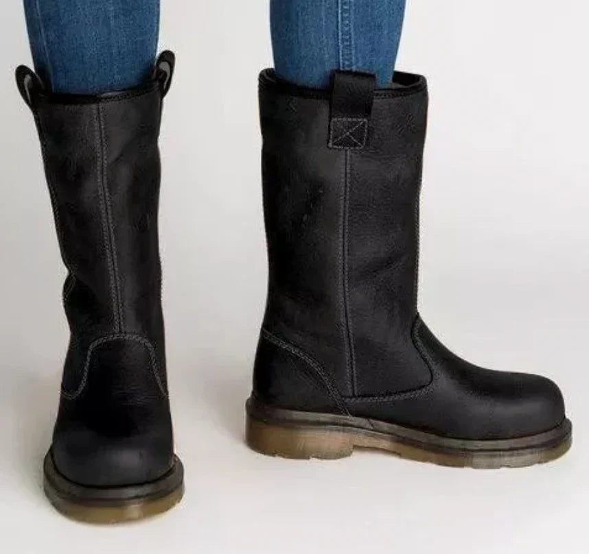 Women's Mid-Length Boots with Classic Toe Shape