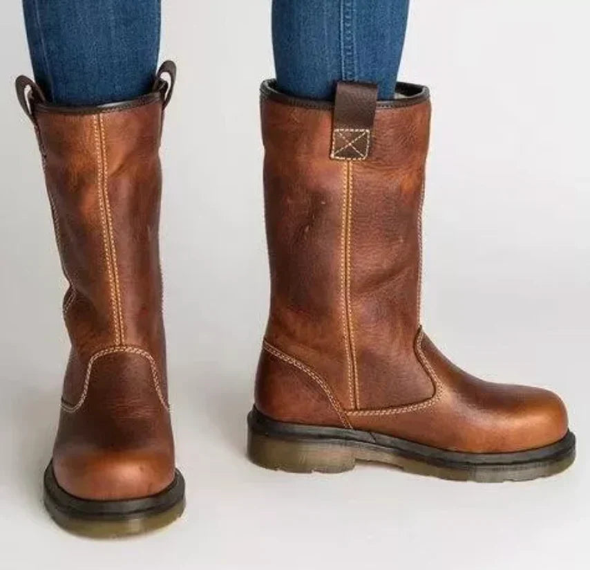 Women's Mid-Length Boots with Classic Toe Shape