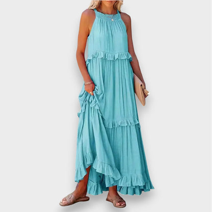 Alina | Sleeveless Dress with Ruffle Detail