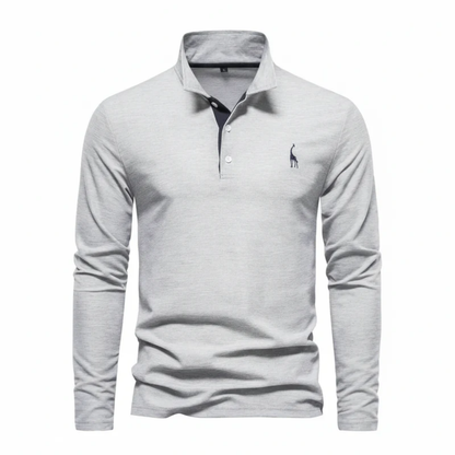 Fiete | Herren Poloshirt Langarm Mit Kontrast Für Alltag