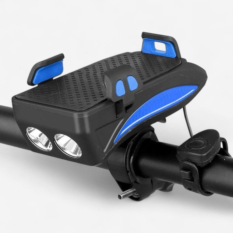 VeloCharge – Support Téléphone pour Vélo avec Lumière et Klaxon Rechargeable