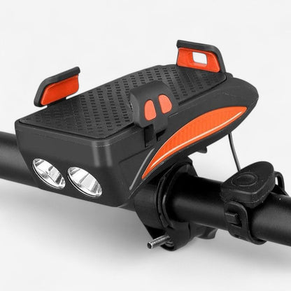 VeloCharge – Support Téléphone pour Vélo avec Lumière et Klaxon Rechargeable