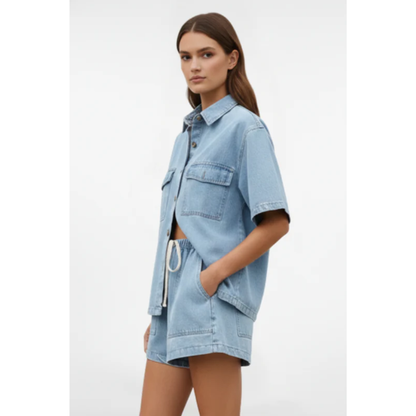 Finja | Damen Zweiteiler Mit Shorts Und Shirt Für Freizeit