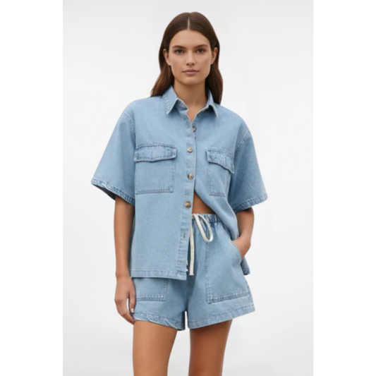 Finja | Damen Zweiteiler Mit Shorts Und Shirt Für Freizeit
