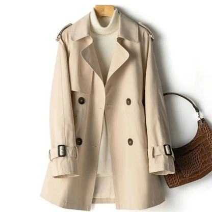 Chloe | Women Fashionable belted Double-Breasted coat