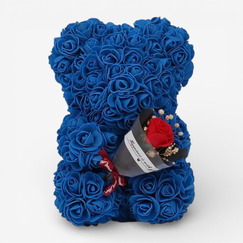 Mother’s Day Gift | Rose Teddy Bear Holding Bouquet