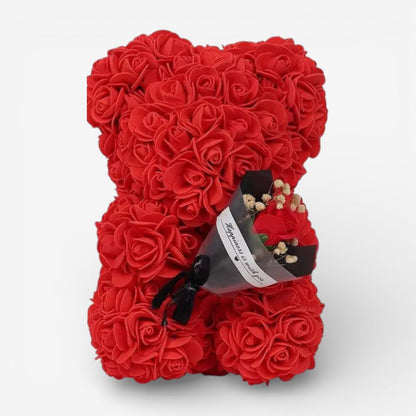 Mother’s Day Gift | Rose Teddy Bear Holding Bouquet