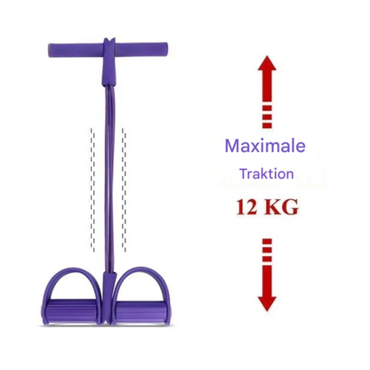 Lila FlexoTrainer Widerstandsband, Fitnessgerät, maximale Traktion 12 kg, Heimtraining.