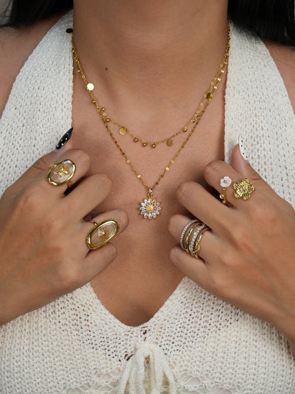 Tournesol – Collier en or éclatant