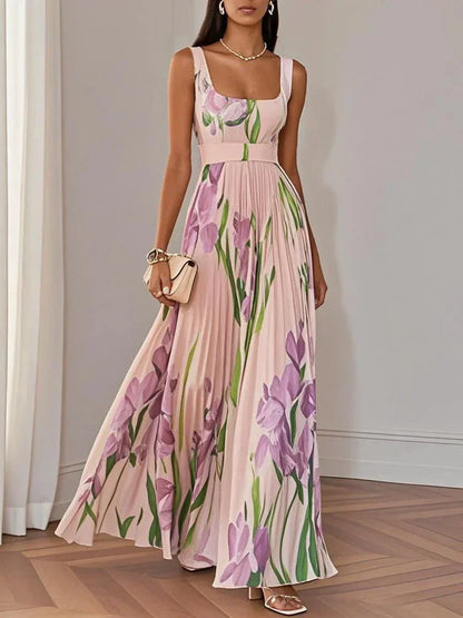 Roselitha - Robe Maxi Florale Élégante