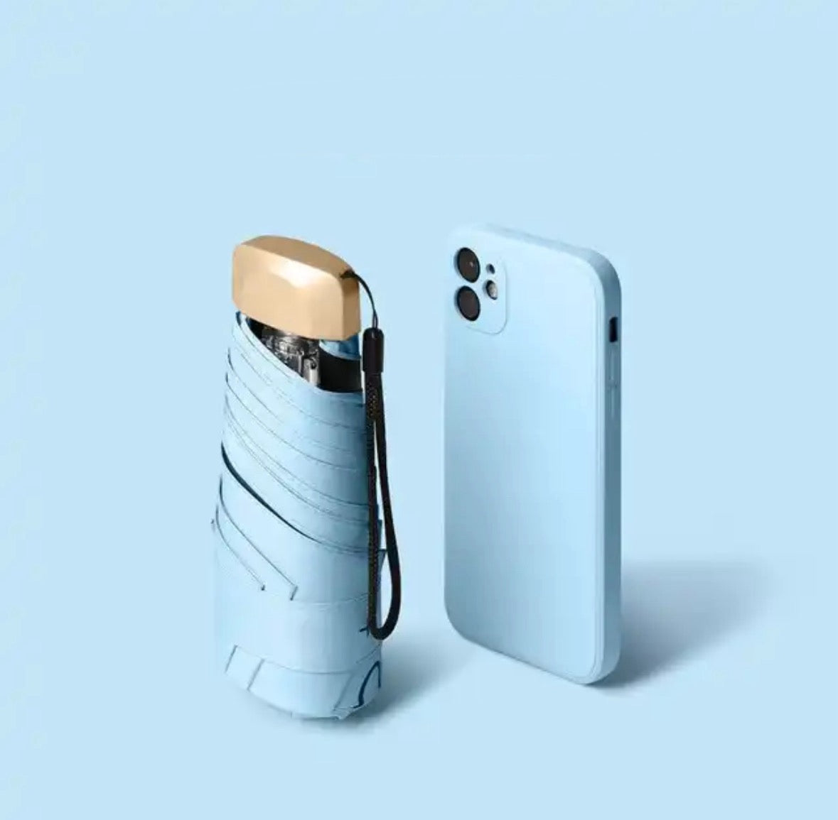 Foldable Mini Umbrella for On-the-Go – Pico-Light blue-The Livary