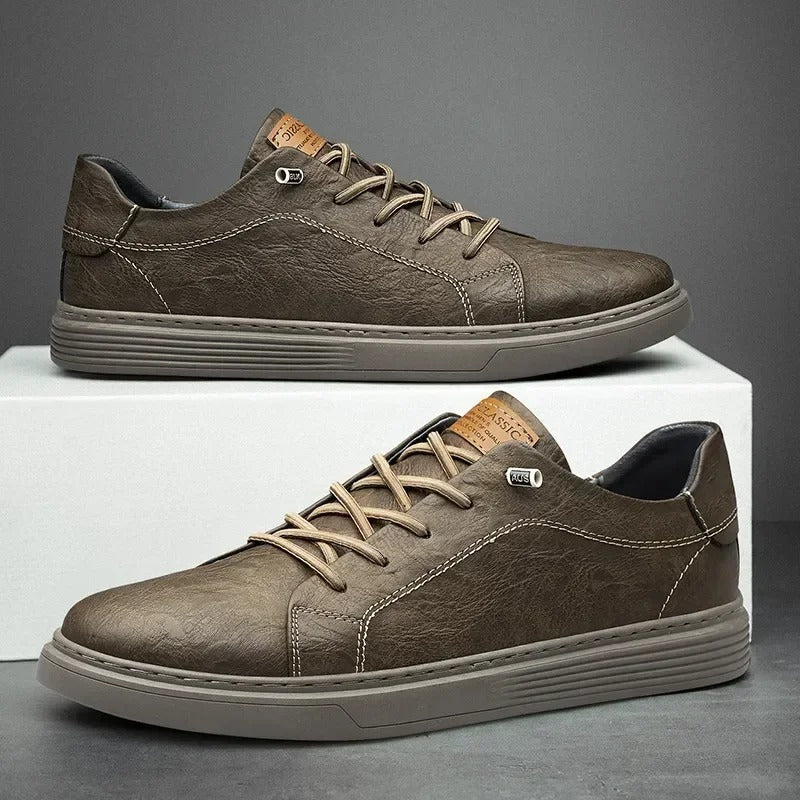 Men's Leather Oxford Sneakers Formal Casual Shoes