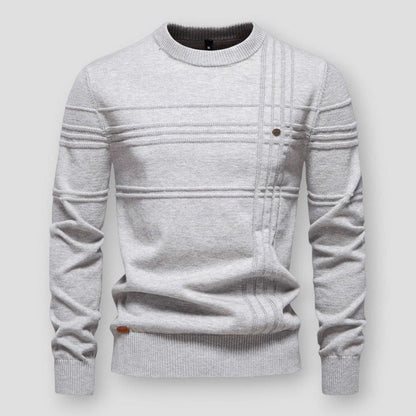 Pull classique à col rond pour homme, alliant style moderne et confort durable