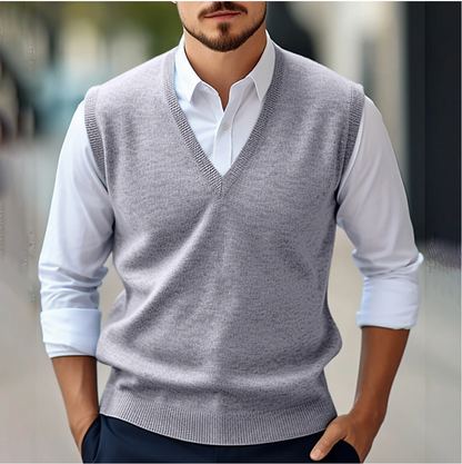 Ewan | Men dekolt w serek Knitwear Office Wear Vest