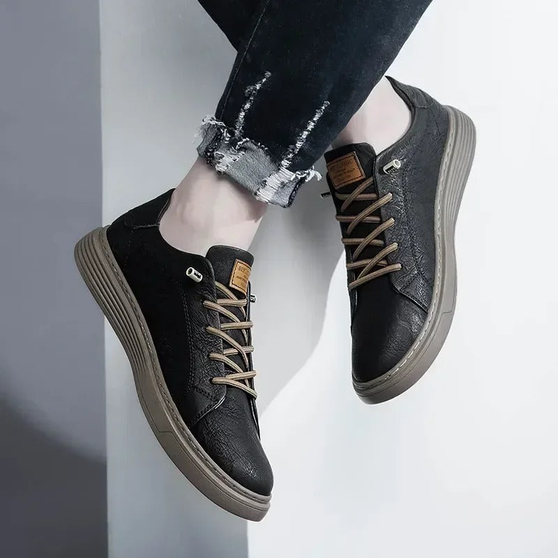 Men's Leather Oxford Sneakers Formal Casual Shoes