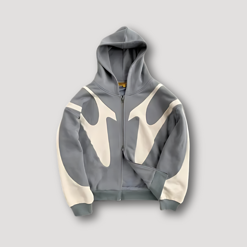 Axton | Men relaxed fit trendy Zip bluza z kapturem