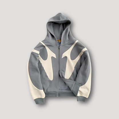 Axton | Men relaxed fit trendy Zip bluza z kapturem