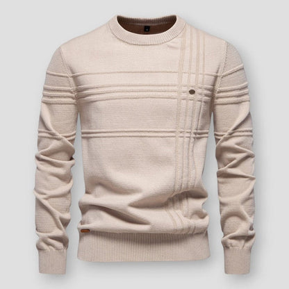 Pull classique à col rond pour homme, alliant style moderne et confort durable