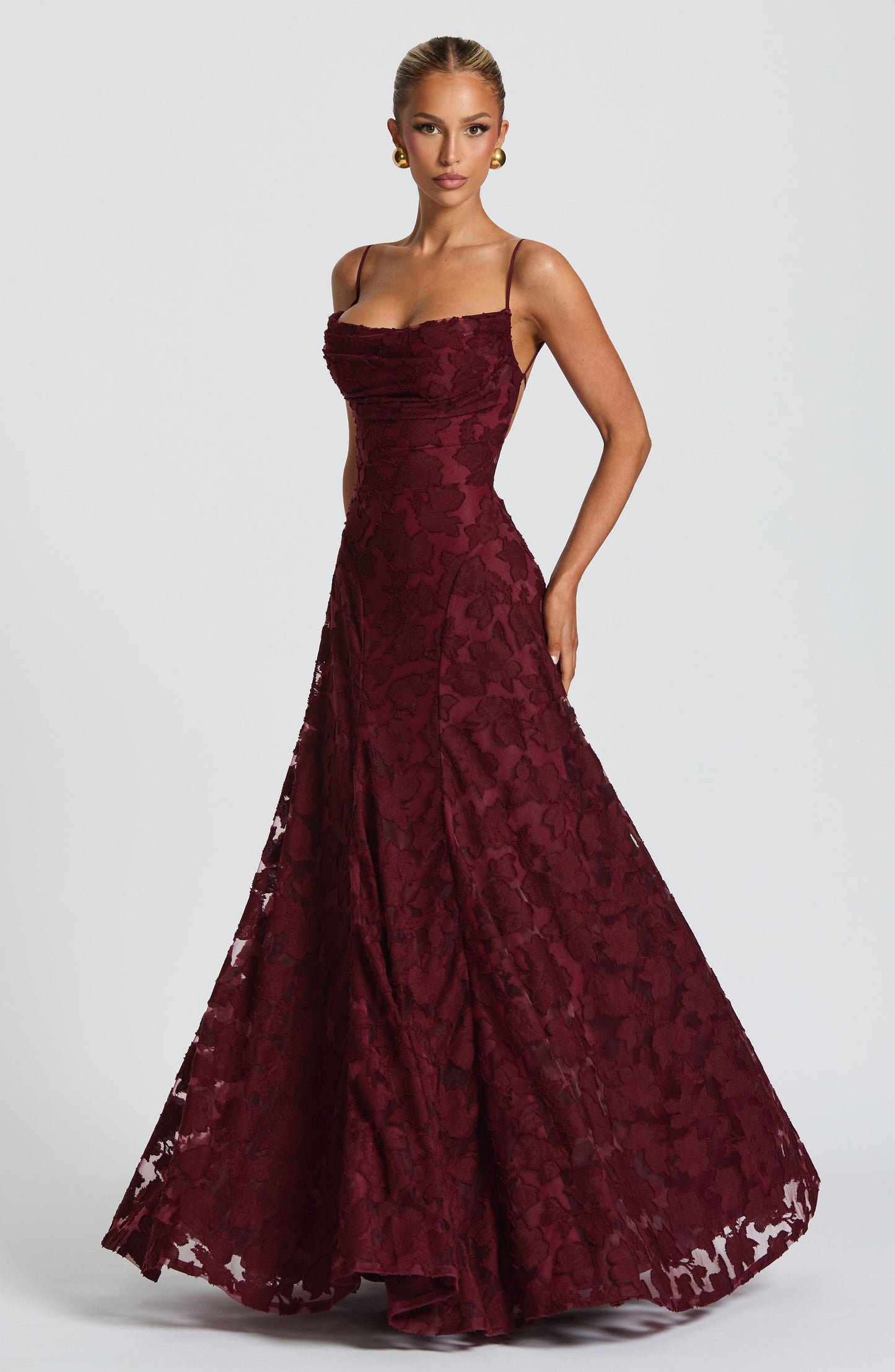 Elise | Blush Belle Lace Maxi Dress