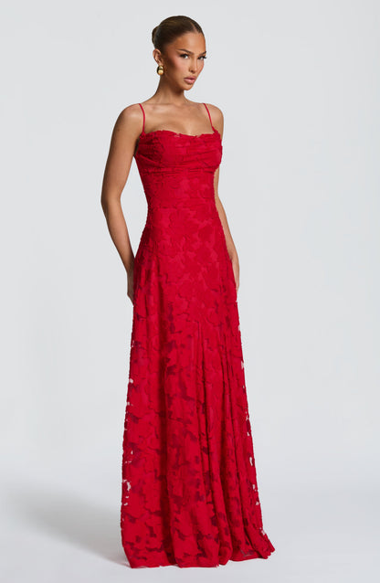 Elise | Blush Belle Lace Maxi Dress