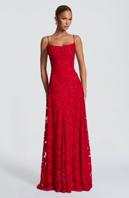 Elise | Blush Belle Lace Maxi Dress