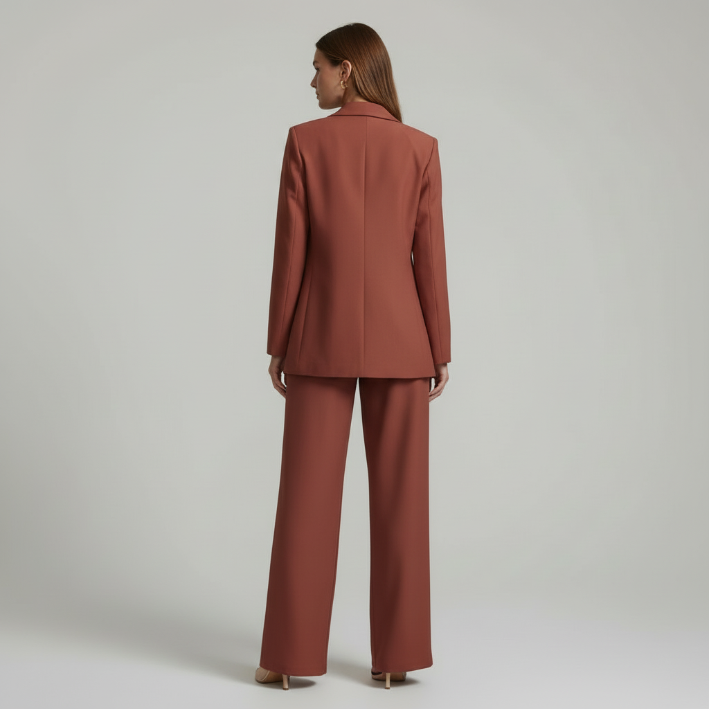 Elise – Tweedelig Damespak Met Rechte Broek En Blazer